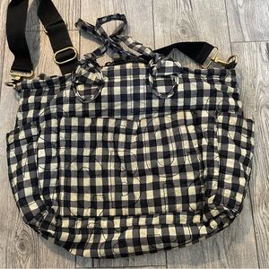 Marc by Marc Jacobs quilted gingham check tote shoulder bag